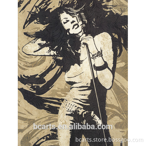 Modern pop music girl art digital painting